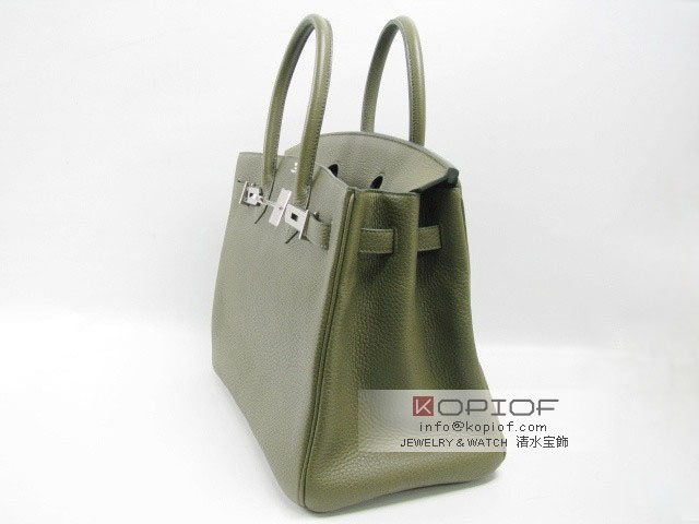 エルメス バーキン35 トリヨンクレマンス オリーブグーン(シルバー金具) her457